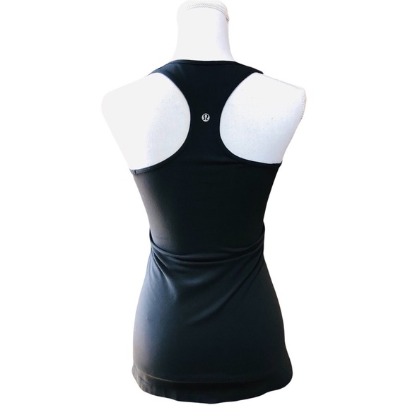 LULULEMON WOMENS BLACK RACERBACK ATHLETIC TANK WITH ZIPPER EST SZ 8 - Picture 8 of 9